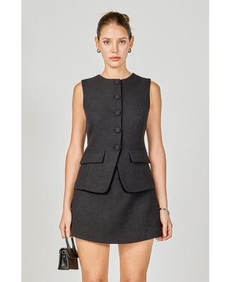 Women's Vest Skort Romper