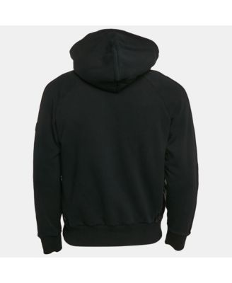 Men's X Adidas Black Cotton Knit Puffer Trim Hoodie