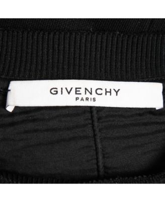 Men's Black Destroyed Effect Cotton Sweatshirt