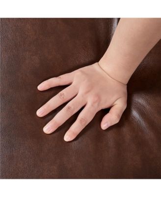 Faux Leather Armchair with Z-shaped Wood Legs