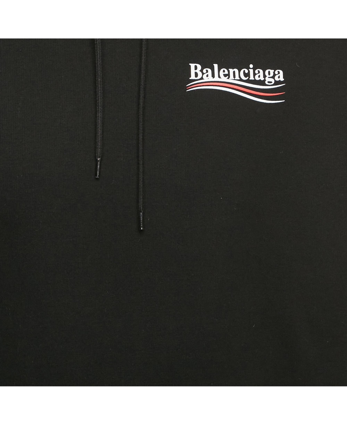 Pre-Owned Balenciaga Men's Black Political Campaign Cotton Hoodie