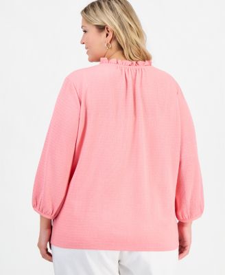 Women's V-Neck Crinkle Top