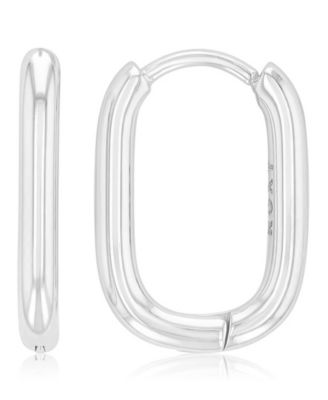Waterproof Yellow 15mm Oval Huggie Earrings