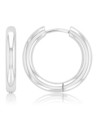 Waterproof Platinum 19mm Huggie Earrings