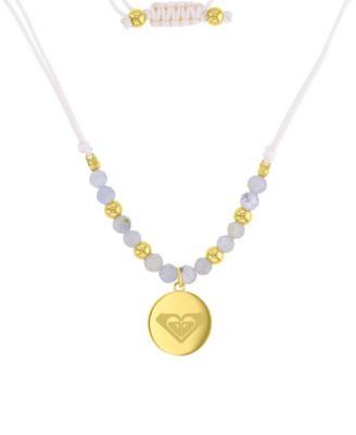 Waterproof Yellow Heart Labradorite Adjustable Necklace