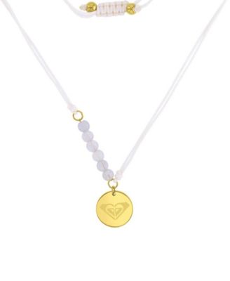 Waterproof Yellow Heart Labradorite Adjustable Necklace