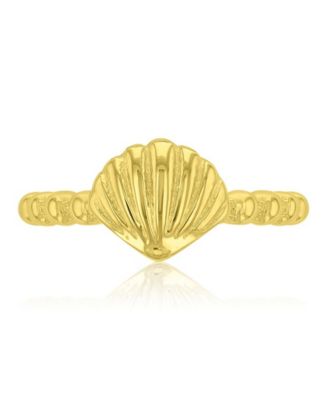Waterproof Yellow Sea Shell Beads Ring