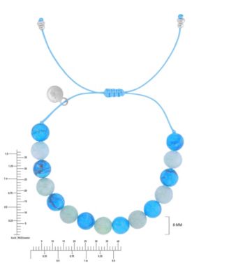 Waterproof Amazonite Blue Agate Adujustable Bracelet
