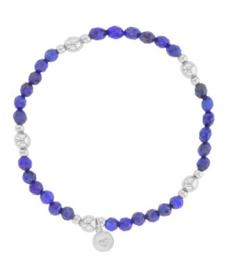 Waterproof Platinum Blue Rhodonite Stretch Bracelet
