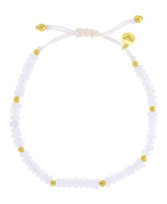 Waterproof Yellow White Onyx Adjustable Bracelet