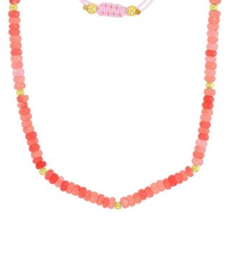 Waterproof Yellow Beads Onyx Adjustable Necklace