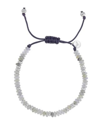 Roxy Waterproof Platinum Labradorite Adjustable Bracelet - Macy's