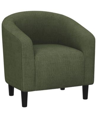 1 piece Corduroy Fabric Upholstered Accent Barrel Chair