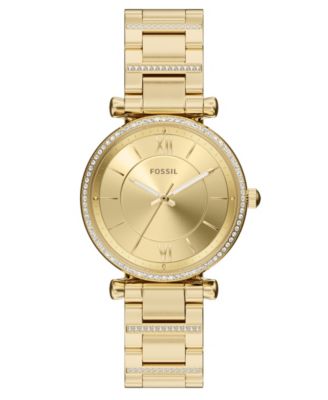 Women's Carlie Three-Hand Gold-Tone Stainless Steel Watch, 35mm