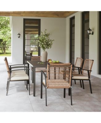 7 Pieces Patio Dining Set Outdoor Furniture Set with Soft Cushion  Conversation Set