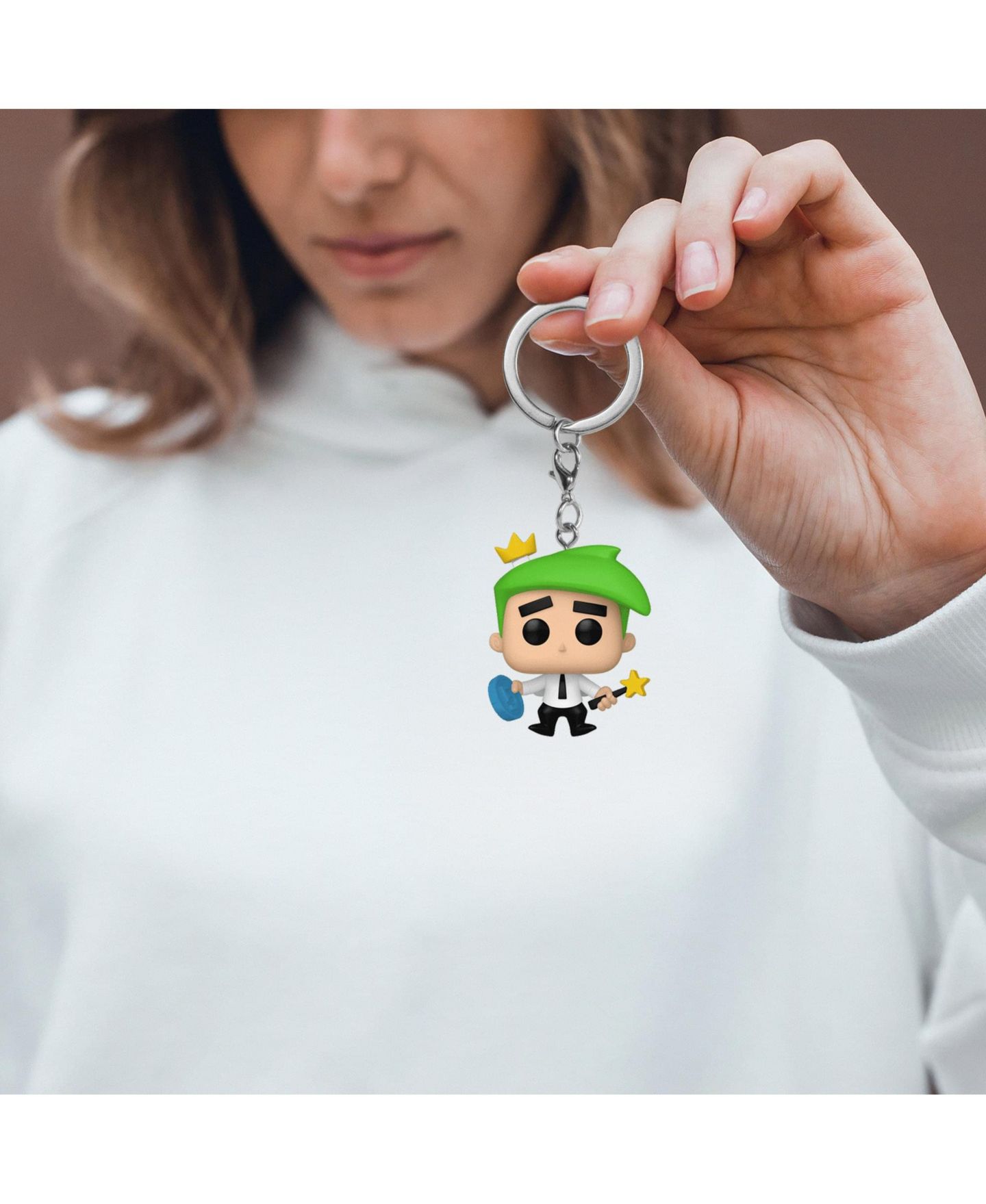 Детские фигурки Funko Pop! Fairly OddParents Cosmo with Philip the Nickel 1.5" Vinyl Collectible Keychain, Ages 3+ — фото 4