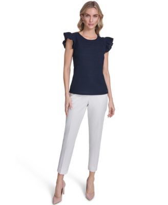 Women's Textured Crewneck Top