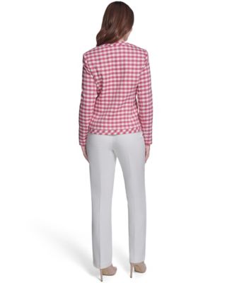 Women's Houndstooth Band Long-Sleeve Jacket