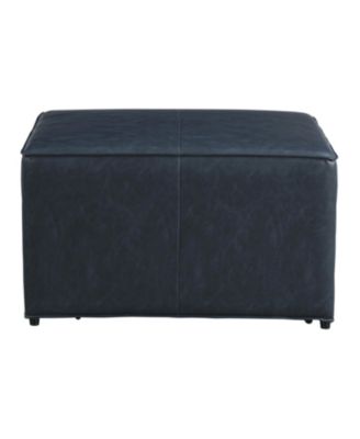 29" Leather Heidi Storage Ottoman
