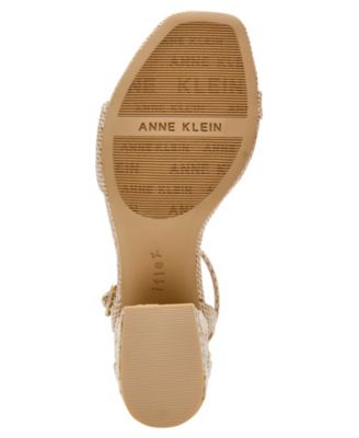 Women's Mia Raffia Ankle Strap Block Heel Dress Sandals