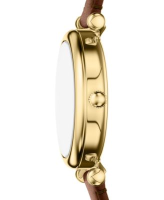 Women's Carlie Three-Hand Brown Leather Watch, 28mm