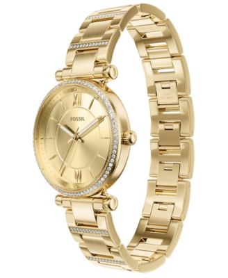 Women's Carlie Three-Hand Gold-Tone Stainless Steel Watch, 35mm
