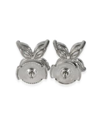 Tiffany & Co. Platinum Diamond Large Model Victoria Earrings