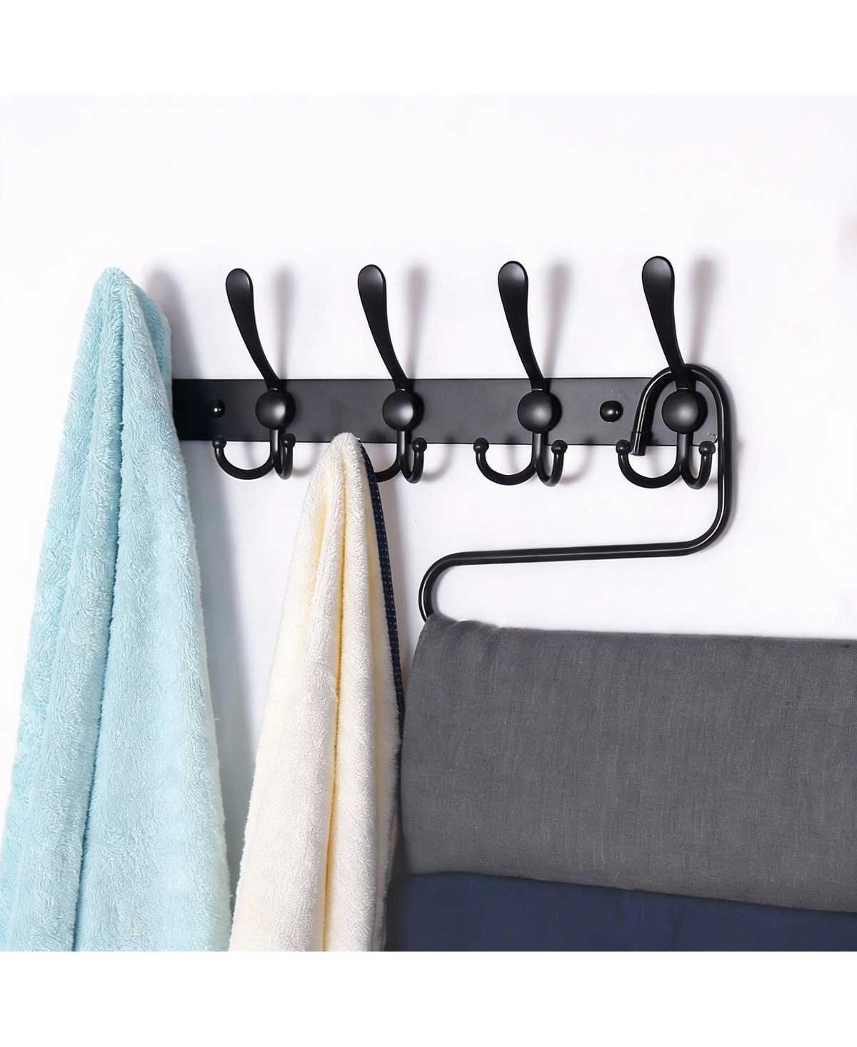 Yigii Stainless Steel 5-Hook Wall Rack for Coats & Towels