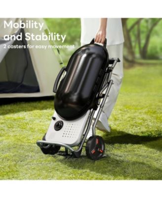 Portable Propane Gas Grill, 15,000 BTU Foldable Outdoor Grill with 348 Sq. In.