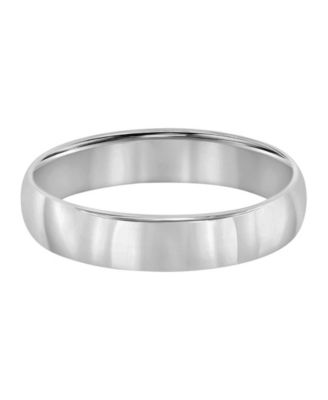 Men's Low Dome Wedding Band Ring in 10k Yellow or White Gold
