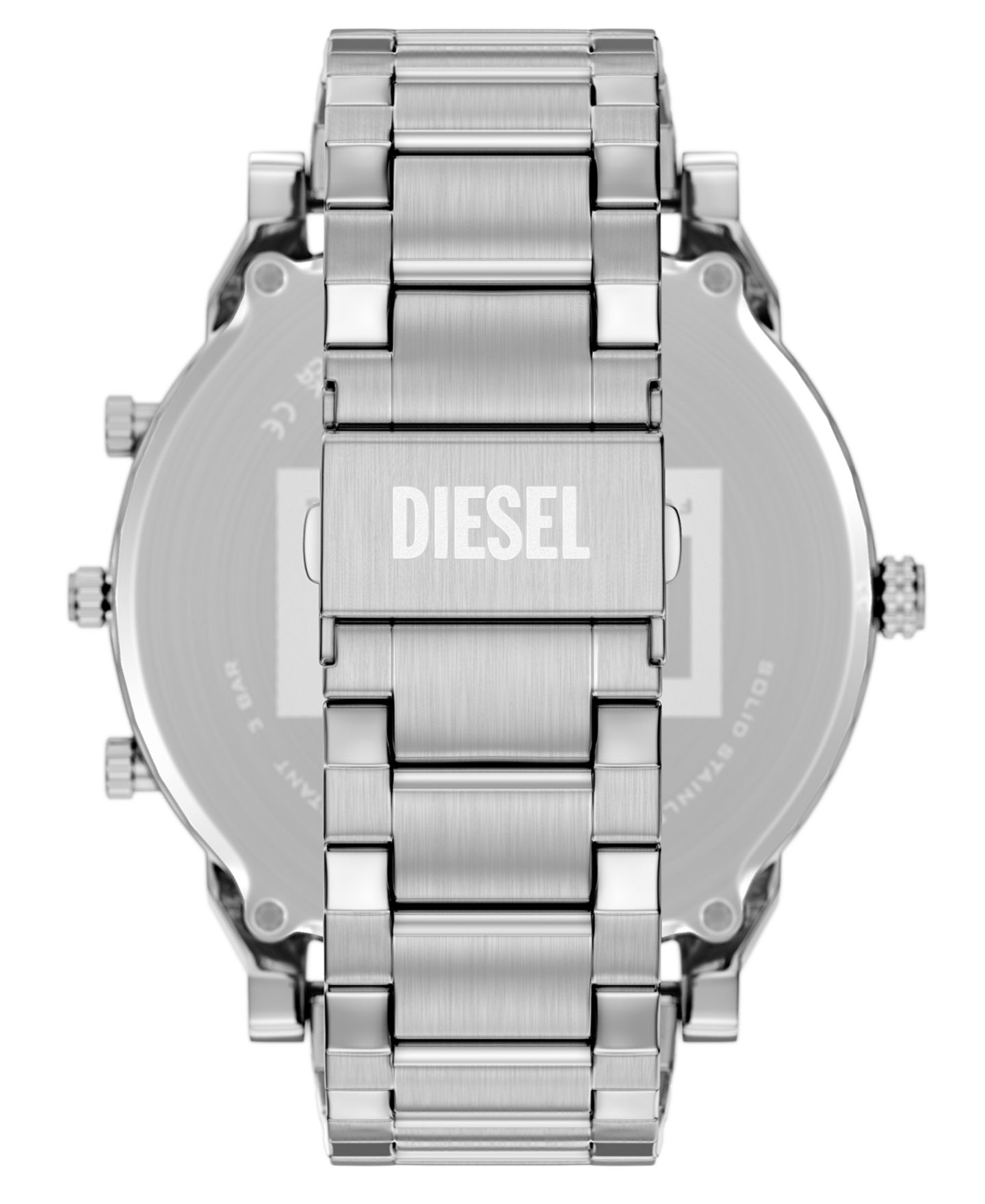 Мужские кварцевые часы Diesel Mr. Daddy Slim из серебристой нержавеющей стали, 54 мм — фото 3