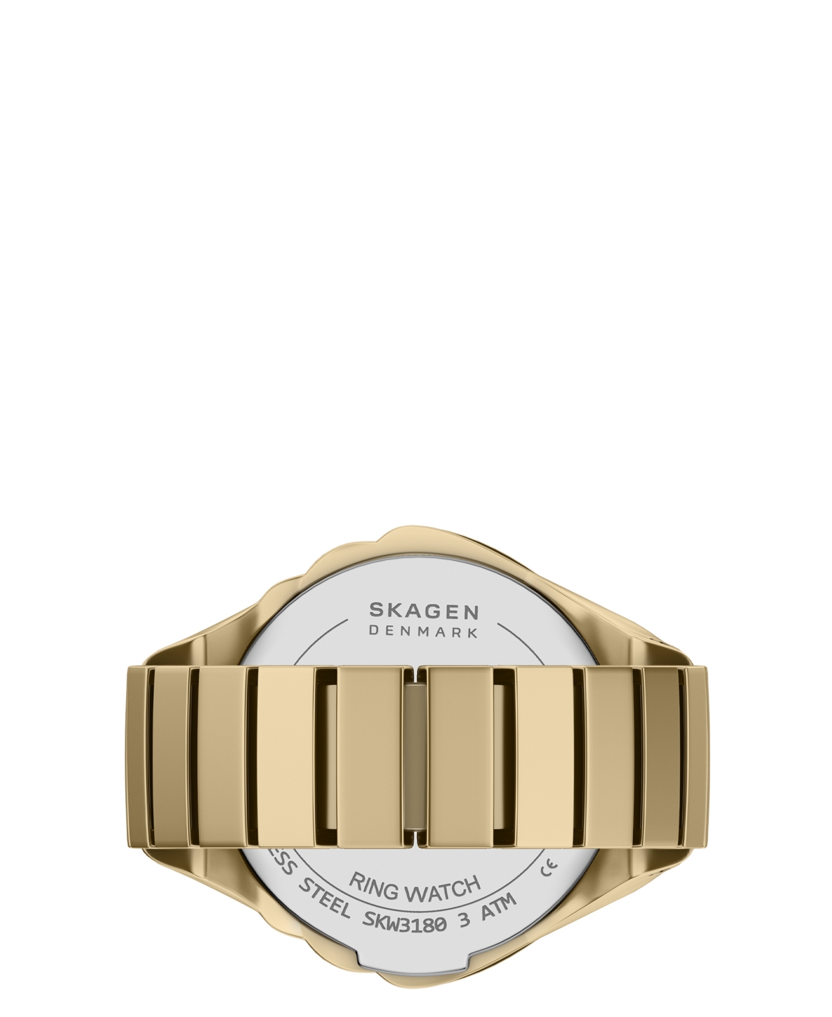 Skagen Women's Ring Watch Quartz Two-Hand Gold Stainless Steel Watch, 24mm