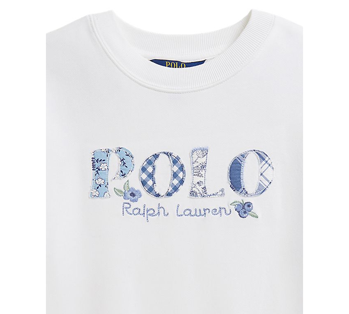 Polo Ralph Lauren Girls' 7-16 Logo Terry Crewneck Sweatshirt