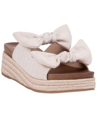 Women's Cosmos Double Bow Espadrille Wedge Sandals