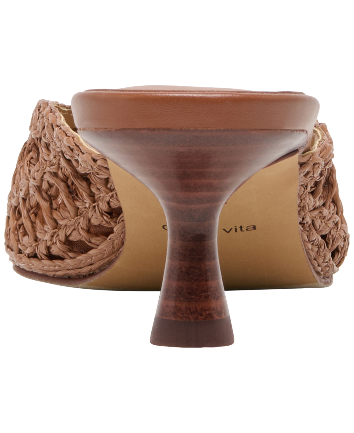 Dolce Vita Women's Cleo Loop Raffia Kitten Heel Mule Pumps