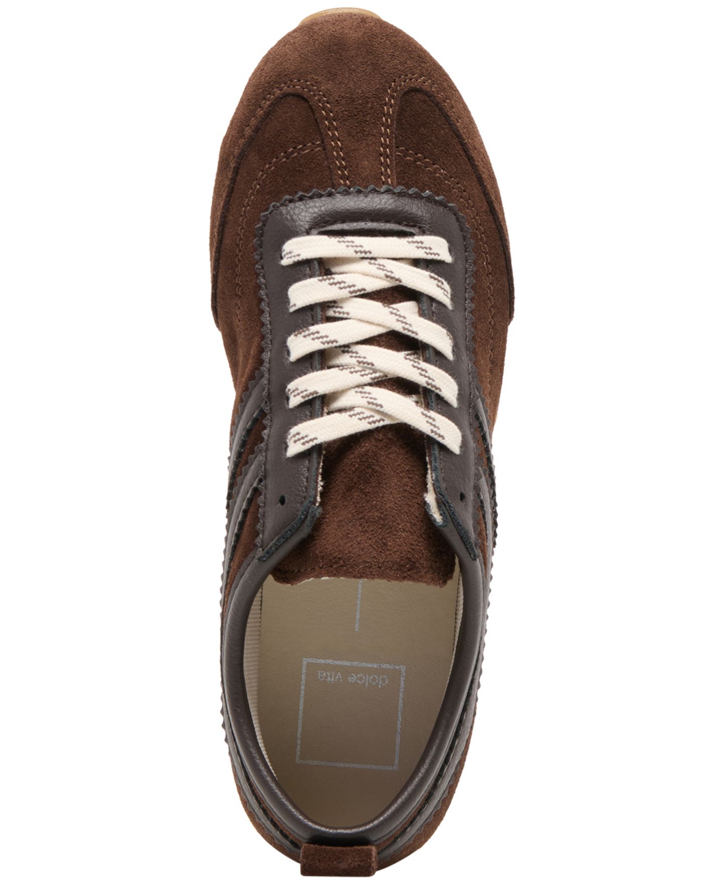 Женские кроссовки Dolce Vita Viper Lace-Up Low Profile Jogger, цвет: Тёмный коричневый замшевый — фото 4