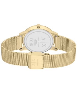 Armani Exchange Women's Quartz Three-Hand Gold Stainless Steel Watch, 36mm