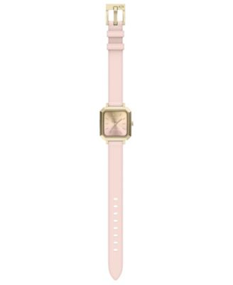 Armani Exchange Women's Quartz Three-Hand Pink Leather Watch, 27mm