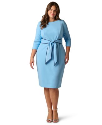 Plus Size Tie-Front Sheath Dress