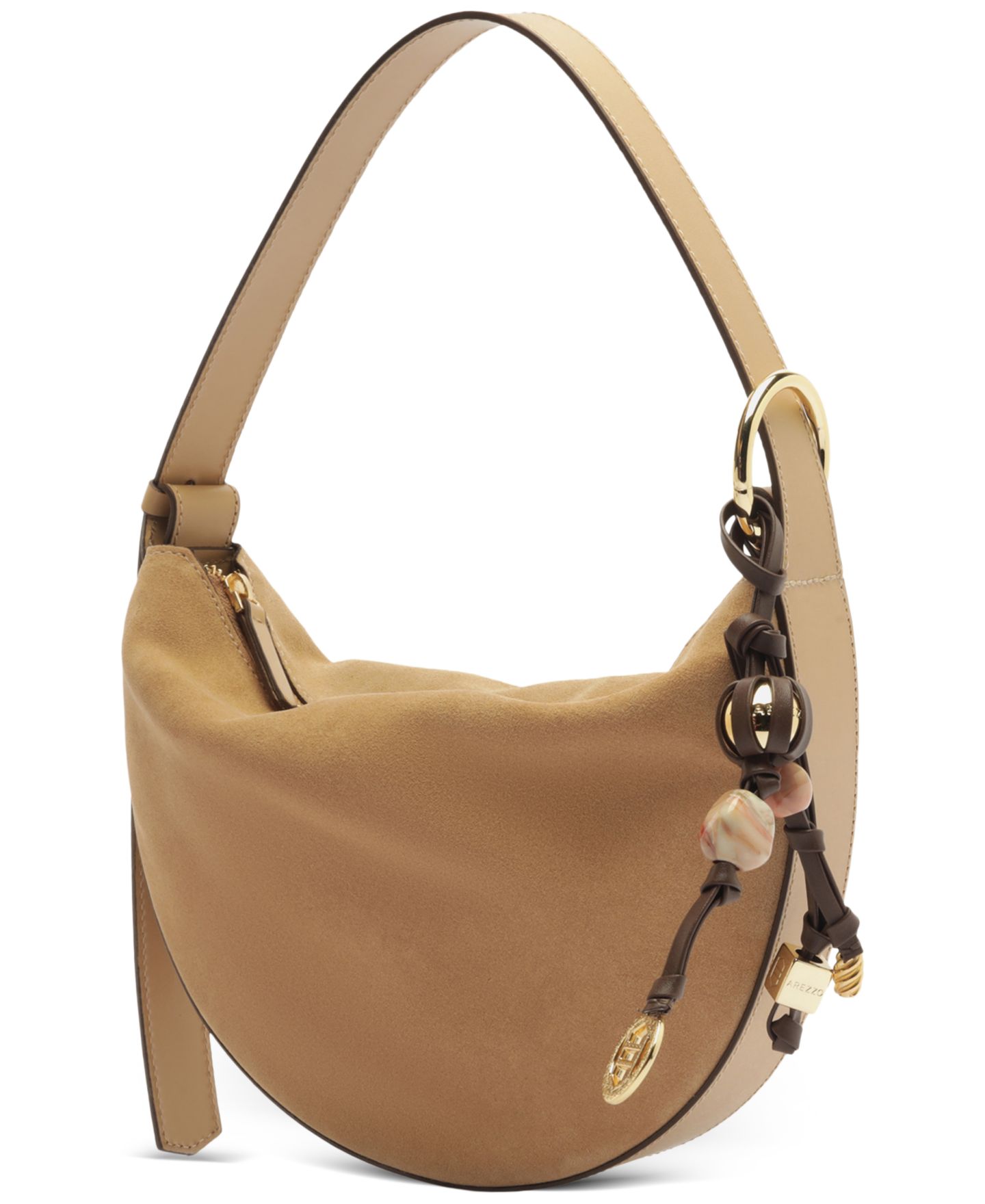 Женская сумка Arezzo Simone Medium Suede Shoulder Handbag, цвет: Verano — фото 4