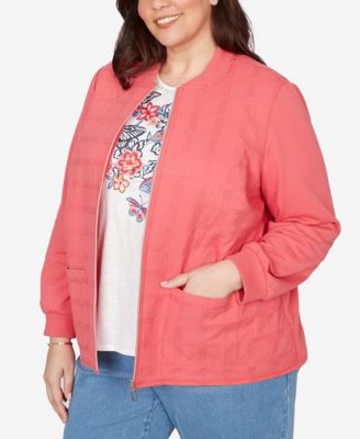 Plus Size Austin Quilted Knit Ribbed Jacket
