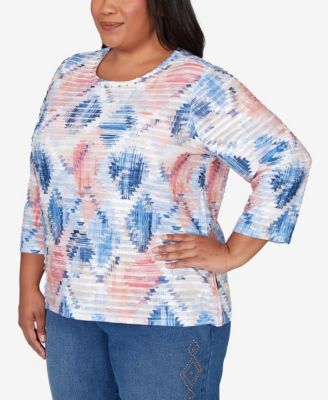 Plus Size Austin Aztec Diamond Knit Top