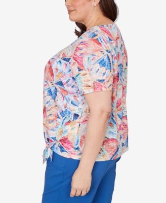Plus Size The Royal Treatment Butterfly Wing Tie Front Top