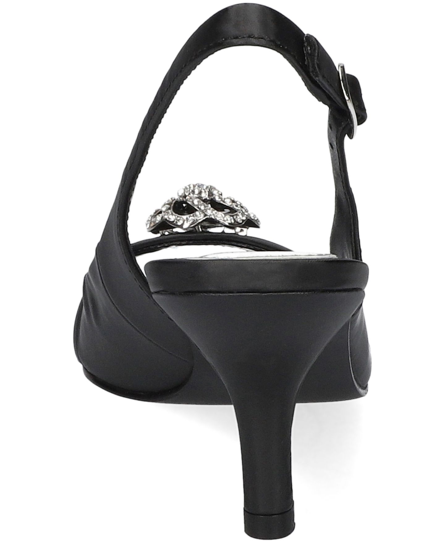Женские сандалии Easy Street Poise Slingback Dress Sandals, цвет: Чёрный атласный — фото 3
