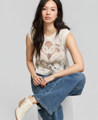 Women's Placed Crocheted Tank Top