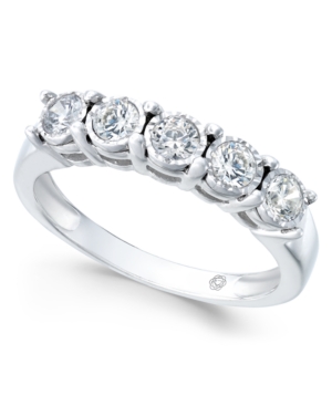 image of Diamond Five-Stone Band (1/2 ct. t.w.) in 14k White Gold