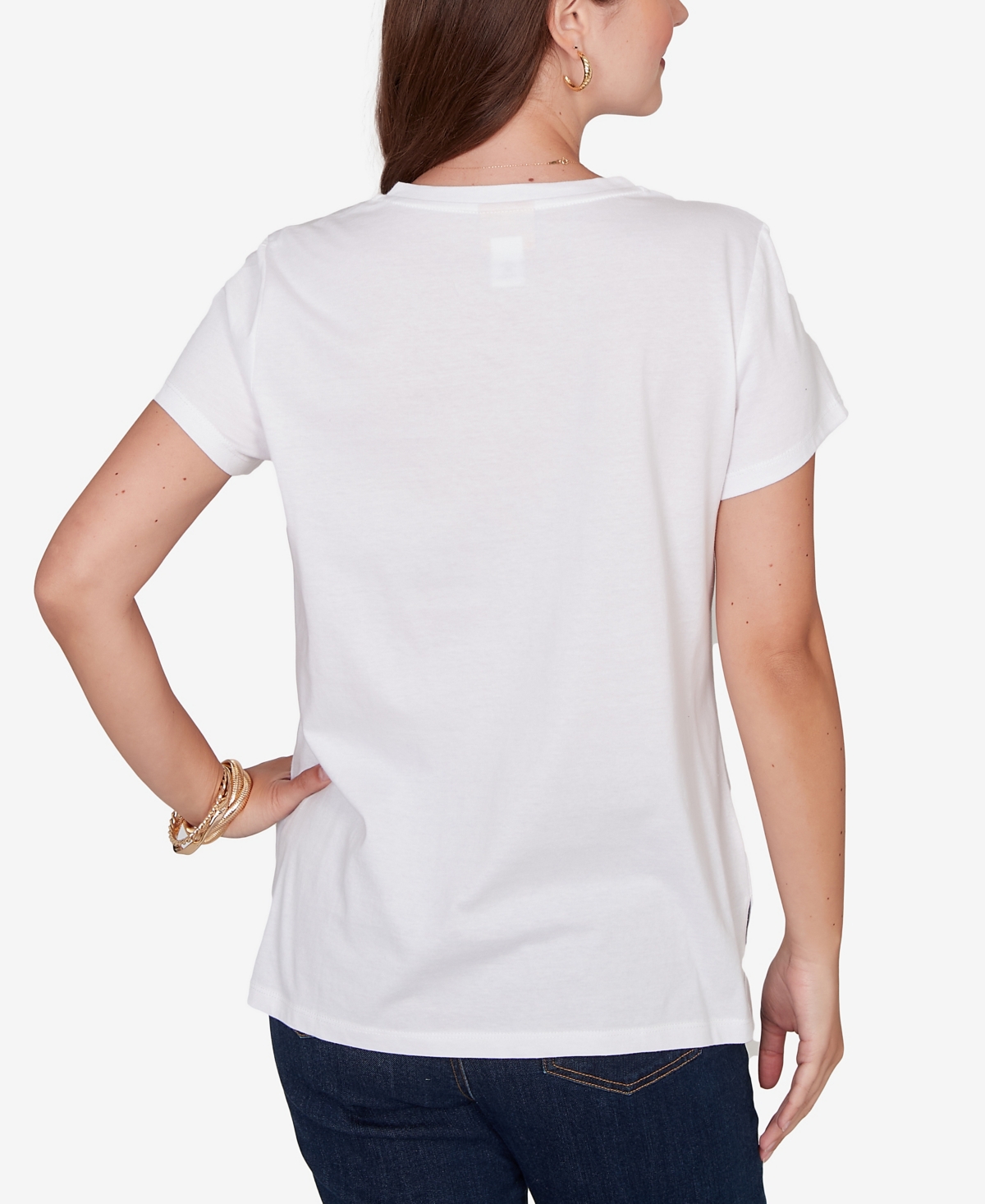 Ruby Rd. Petite Embellished Postcard Graphic T-shirt