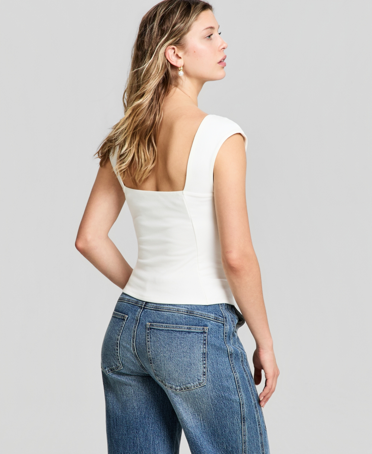 And Now This Women's Scoop Back Cotton Knit Top, Macy's Exclusive