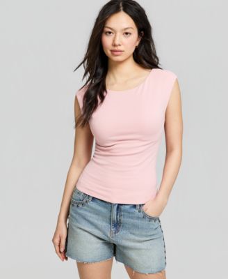 Women's Scoop Back Cotton Knit Top