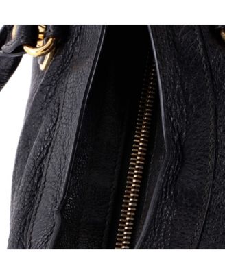 Medium City Classic Metallic Edge Bag Leather